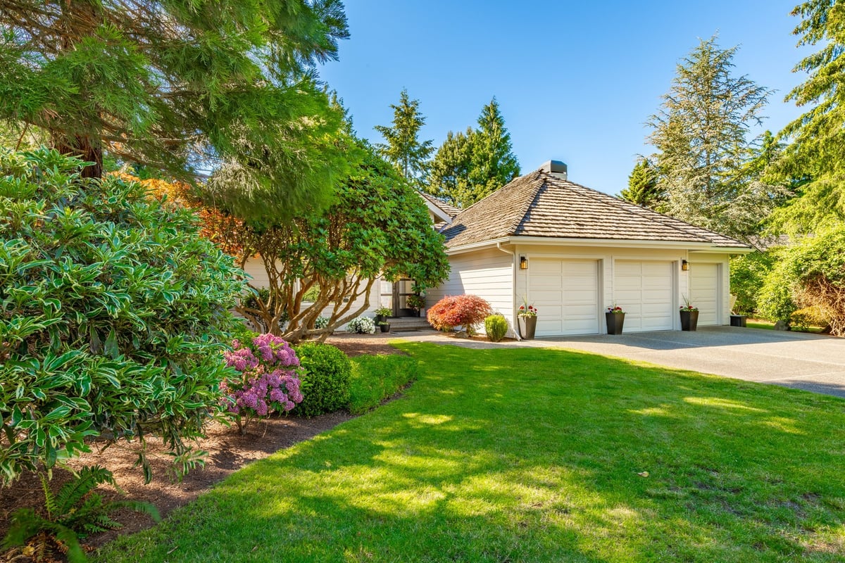 Beautiful home exterior with professional landscaping